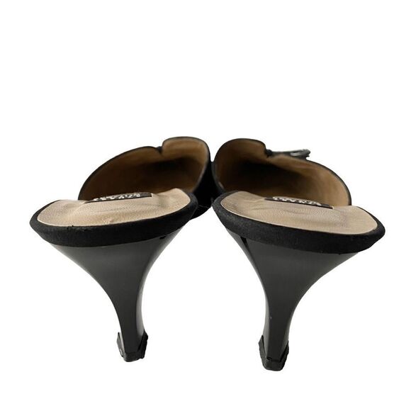 Vintage Stuart Weitzman Bow Accent Pointed Open Back Heel Shoes in Size 9B - Picture 5 of 12